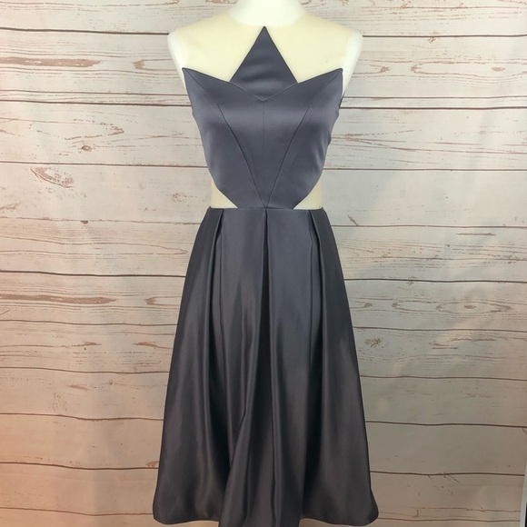 Vintage Y2K Peggy Hartanto Geometric Illusion Red Carpet Formal Cocktail Dress - Picture 4 of 9